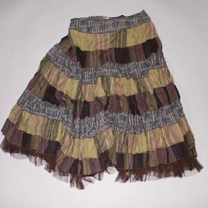 Giorgio Italia Vintage Fairycore Quilt Patchwork Maxi Double Lined Skirt Size XL
